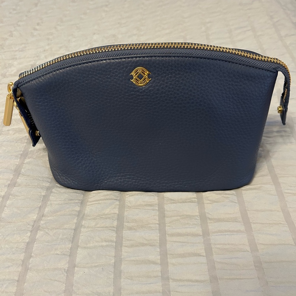 Dagne Dover large leather Lola pouch - blue - New
